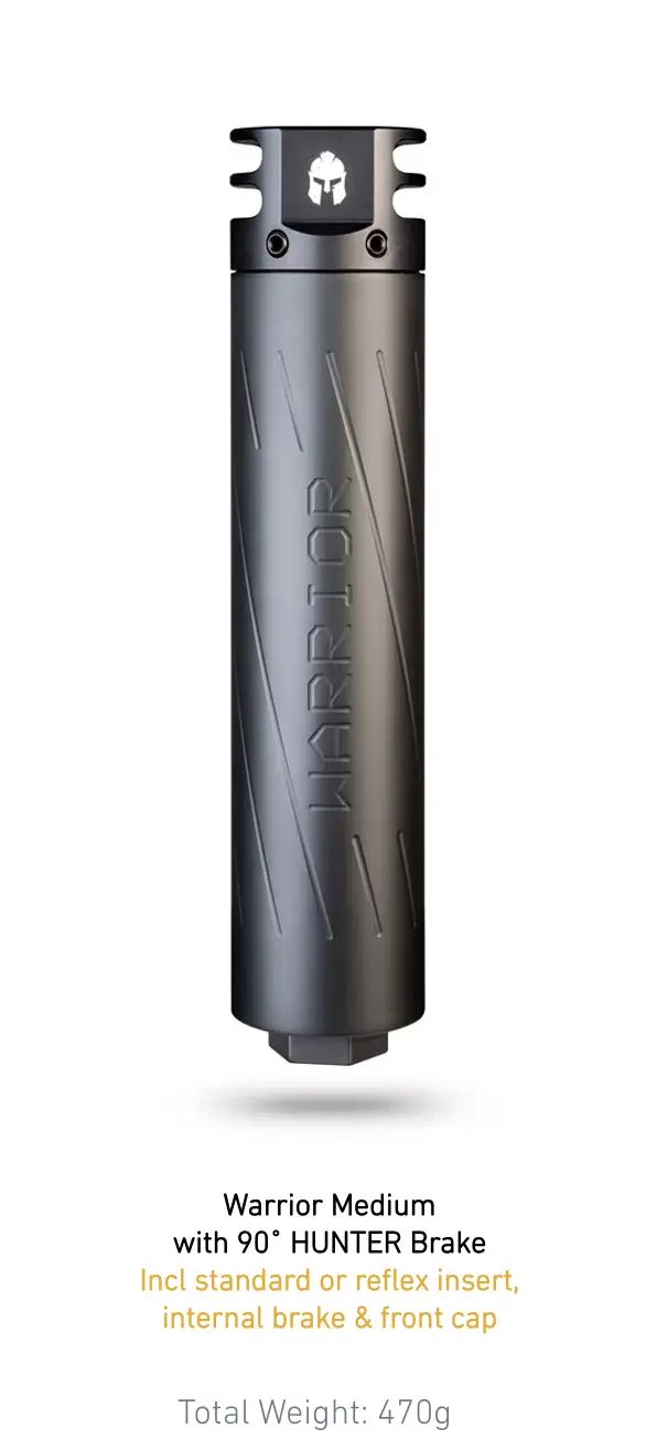 Warrior Silencer Large with Hunter (90 degree) Brake