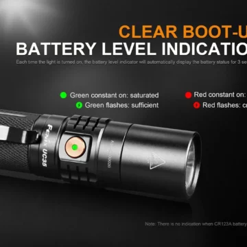 Fenix UC35 V2.0 Battery Indicator