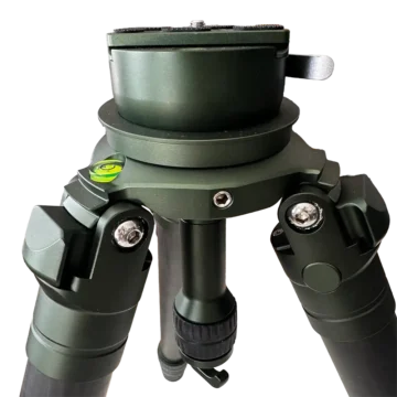MT404 BY75 Green Side Angle 1 Manbily MT-404 Carbon Fibre Tripod