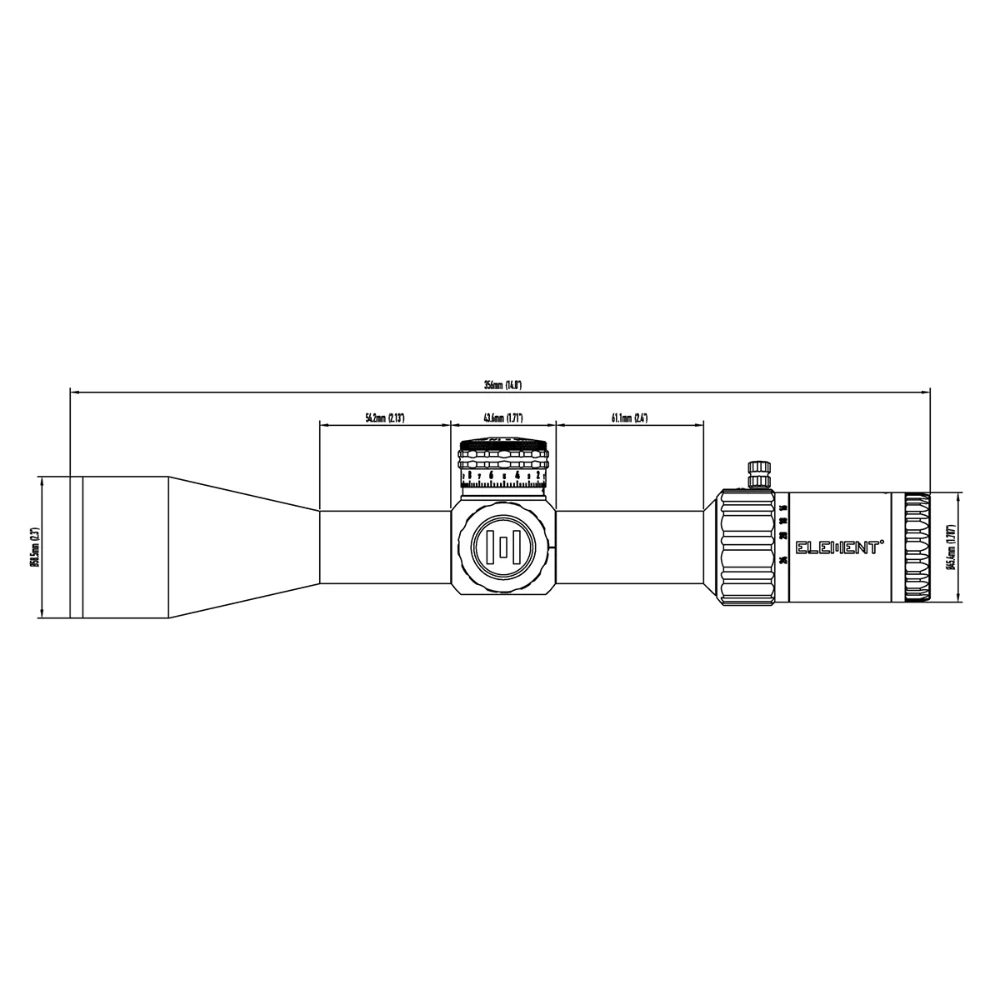 Element Helix Gen 2 6-24x50 dimensions