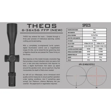 Theos 6-36×56 MRAD Infosheet