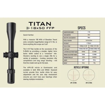Titan 3-18×50 Info Sheet