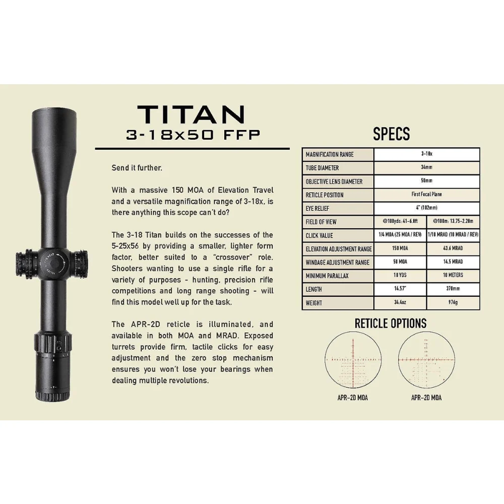 Titan 3-18×50 Info Sheet