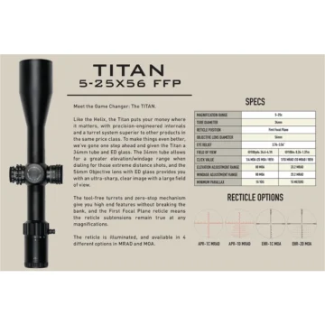 Titan 5-25×56 Specs